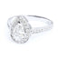 0.70 CT Pear Cut Pave Style Moissanite Bridal Ring Set