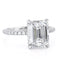 2.5 CT Emerald Hidden Halo & Pave Moissanite Engagement Ring - crownmoissanite