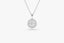 0.32 TCW Round & Baguette Cut Halo Moissanite Diamond Necklace
