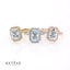 3.5 CT Radiant Halo Style Moissanite Engagement Ring - crownmoissanite
