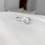 2.5 CT Round Cut Hidden Halo & Pave Setting Engagement Ring - crownmoissanite