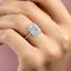 3.5 CT Radiant Halo Style Moissanite Engagement Ring - crownmoissanite