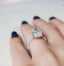 6.0 CT Cushion Solitaire & Pave Setting Moissanite Engagement Ring - crownmoissanite