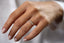0.57 TCW Round Cut Cluster Diamond Moissanite Wedding Band
