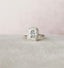 3.5 CT Radiant Halo Style Moissanite Engagement Ring - crownmoissanite