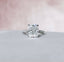 6.0 CT Cushion Solitaire & Pave Setting Moissanite Engagement Ring - crownmoissanite