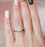 3.0 CT Princess Cut Three Stone Moissanite Engagement Ring - crownmoissanite