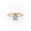2.0 CT Cushion Dainty Pave Moissanite Engagement Ring - crownmoissanite