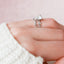 2.0 CT Round Cut Twig Pave Setting Moissanite Engagement Ring - crownmoissanite