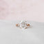 5.0 CT Oval Solitaire & Twig Pave Style Moissanite Engagement Ring - crownmoissanite