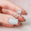 2.0 CT Round Cut Twig Pave Setting Moissanite Engagement Ring - crownmoissanite
