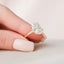 4.0 CT Oval Hidden Halo Setting Moissanite Engagement Ring - crownmoissanite