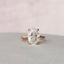 3.5 CT Oval Twisted Band and Hidden Halo Moissanite Engagement Ring - crownmoissanite