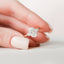 2.0 CT Oval Shaped Moissanite Three Stones Engagement Ring - crownmoissanite