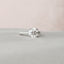 2.0 CT Round Shaped Moissanite Hidden Halo Engagement Ring - crownmoissanite