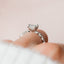2.0 Emerald Hidden Halo & Pave Setting Moissanite Engagement Ring - crownmoissanite