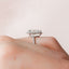 1.50 - 3.50 CT Pear Cut Halo & Pave Moissanite Engagement Ring - crownmoissanite