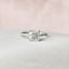 3.0 CT Cushion Hidden Halo & Pave Setting Moissanite Engagement Ring - crownmoissanite