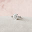 5.0 CT Oval Solitaire & Twig Pave Style Moissanite Engagement Ring - crownmoissanite
