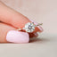 2.0 CT Round Dainty Pave Moissanite Engagement Ring - crownmoissanite