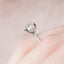 2.5 CT Cushion Hidden Halo & Pave Setting Moissanite Engagement Ring - crownmoissanite
