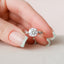 2 CT Round Cut Twig Pave Setting Moissanite Engagement Ring - crownmoissanite