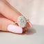 4.5 CT Oval Cut Halo Style Moissanite Engagement Ring - crownmoissanite
