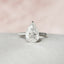 5.0 CT Pear Pave Setting Moissanite Engagement Ring - crownmoissanite