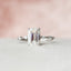 2.5 Ct Emerald Dainty Pave Moissanite Engagement Ring - crownmoissanite