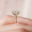 2.0 CT Cushion Shaped Moissanite Hidden Halo Engagement Ring - crownmoissanite