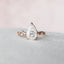 2.0 CT Pear Cut Twig Pave Style Moissanite Engagement Ring - crownmoissanite