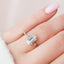 2.5 Ct Emerald Dainty Pave Moissanite Engagement Ring - crownmoissanite
