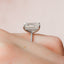 5.0 CT Emerald Solitaire & Pave Setting Moissanite Engagement Ring - crownmoissanite