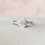 1.5 CT Oval Shaped Moissanite Cluster Engagement Ring - crownmoissanite