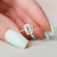 2.0 CT Emerald Shaped Moissanite Hidden Halo Engagement Ring - crownmoissanite