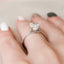 2 CT Oval Cut Moissanite Engagement Ring With Pave Setting - crownmoissanite