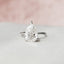 3.0 CT Pear Cut Hidden Halo Style Moissanite Engagement Ring - crownmoissanite