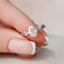 1.0 CT Oval Cut Solitaire & Twig Pave Moissanite Engagement Ring - crownmoissanite