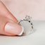 2.0 CT Round Dainty Pave Moissanite Engagement Ring - crownmoissanite