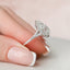 3.0 CT Pear Halo & Split Shank Moissanite Engagement Ring - crownmoissanite