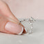 2.5 CT Cushion Milgrain Pave Vintage Style Moissanite Engagement Ring - crownmoissanite