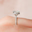 2.5 CT Round Pave & Hidden Halo Setting Moissanite Engagement Ring - crownmoissanite