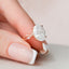 3.5 CT Oval Cut Solitaire & Twig Pave Moissanite Engagement Ring - crownmoissanite