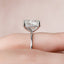 6.0 CT Cushion Cut Solitaire Solitaire Moissanite Engagement Ring - crownmoissanite
