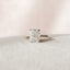 4.50 CT Cushion Pave & Hidden Halo Style Moissanite Engagement Ring - crownmoissanite