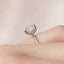 3.0 CT Cushion Hidden Halo Moissanite Engagement Ring - crownmoissanite