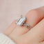 4.0 CT Emerald Twig Pave Setting Moissanite Engagement Ring - crownmoissanite