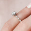 1.0 CT Round Shaped Moissanite Hidden Halo Engagement Ring - crownmoissanite