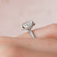 3.0 CT Oval Solitaire & Pave Setting Moissanite Engagement Ring - crownmoissanite