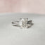 2.0 CT Cushion Hidden Halo Criss Cross Moissanite Engagement Ring - crownmoissanite